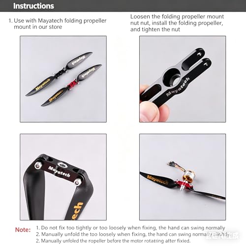 Folding Propeller Holder 6mm Adapter Thread Shaft for RC Airplane DIY Multi Helicopter