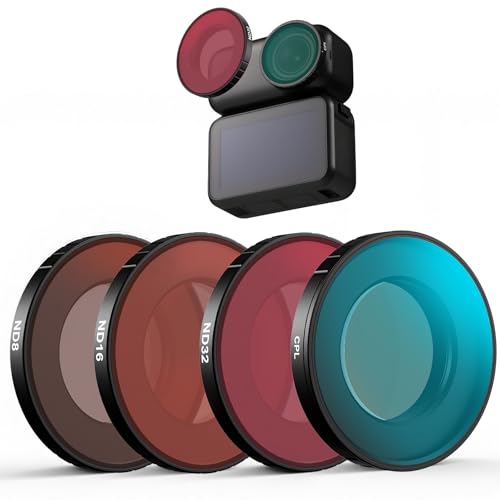 Haoge Filter Set for DJI Osmo Nano,Includes CPL,ND8,ND16,ND32,Osmo Nano Accessories, Ultra Slim Aluminum Frame HD Optical Glass with Screen Protector - style: NA-CN813