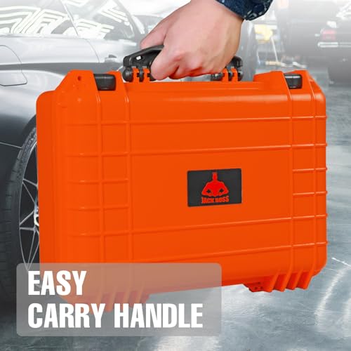 Jack Boss Waterproof Hard Camera Case with Pre-cut Foam,Orange - color: ORANGE
