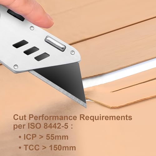 Vickay 30 Pack Utility Knife Blades, SK5 Box Cutter Blades, Razor Blades - color: Black, size: 30 Pack