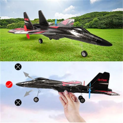 SU27 RC Fighter 6-Axis Gyro RTF Upgraded Plane 2 Batteries - color: Black Su27