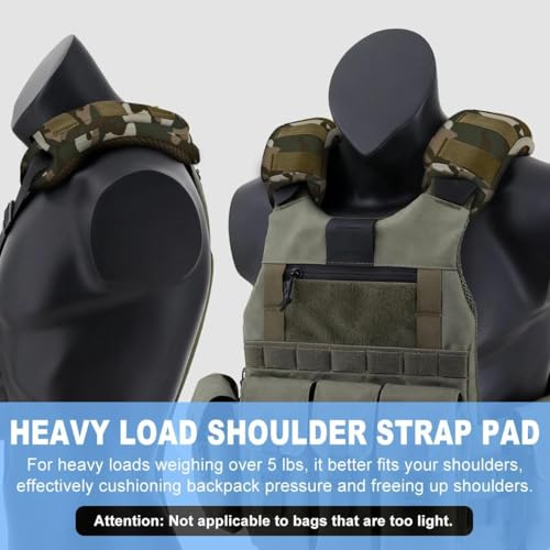 ZINMARK Professional Tactical Vest Shoulder Pad,Backpack Pad,Camouflage（I） - color: Camouflage-green