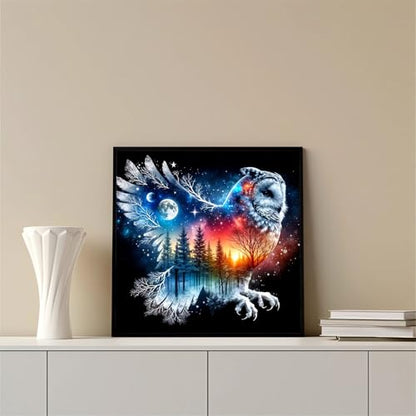 Owl DIY Diamond Art Kits for Adults, Animals 5D Diamond Painting Kits - color: CM073