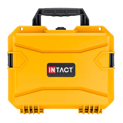 Eylar 13.8" Intact Series Compact Hard Camera Case, Lightweight and Durable Stacker Design with Foam - color: Yellow