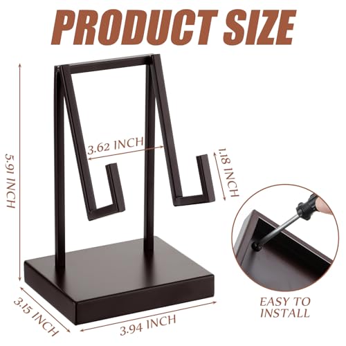 Shimeyao Metal Display Easel Stand Tabletop Easel, Brown, 6 x 4 x 3 Inch - color: Brown, size: 6 x 4 x 3 Inch, style: Metal