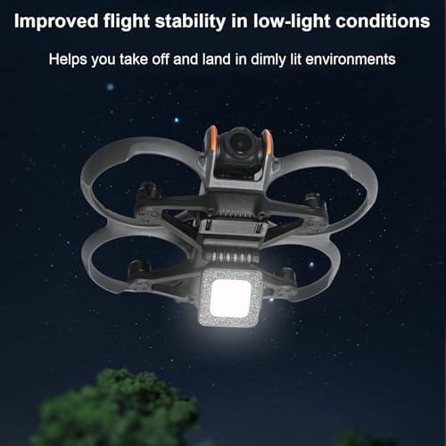 Rechargeable Night Flying Light for DJI AVATA 2, LED Navigation Light with 3-Mode& 180° Adjustment Night Flights Drone Protection Safety Flight