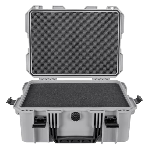 Eylar 18" Intact Series Hard Camera Case, Lightweight and Durable Stacker Design with Foam (Gray) - color: Gray