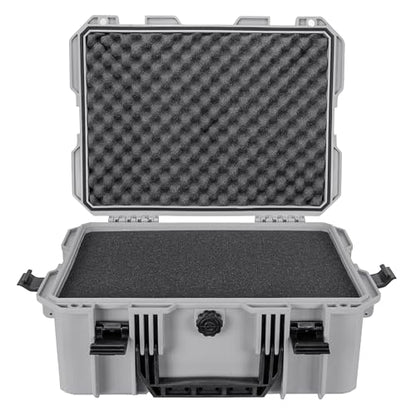 Eylar 18" Intact Series Hard Camera Case, Lightweight and Durable Stacker Design with Foam (Gray) - color: Gray