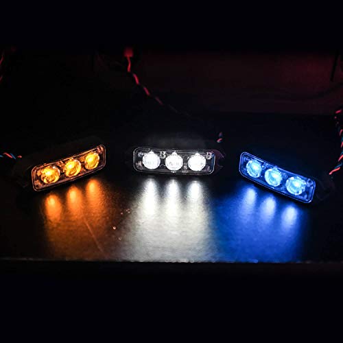 Feniex T3 Surface Mount | White | Compact, 14 Flash Patterns | 3 LEDs, Super Bright 3 Watt LEDs, SAE Class 1 - color: White