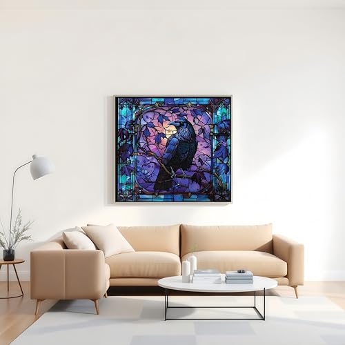 Diamond Painting Kits for Adults,5D Crow Diamond Art Kits for Beginners - color: KM344-1