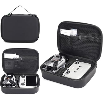 Mini 5 Pro Case, Portable PU Leather Small Storage Bag Case for DJI Mini 5 Pro Fly More Combo, DJI RC 2/ RC-N3 Controller and Other Accessories