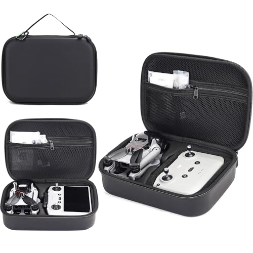 Mini 5 Pro Case, Portable PU Leather Small Storage Bag Case for DJI Mini 5 Pro Fly More Combo, DJI RC 2/ RC-N3 Controller and Other Accessories