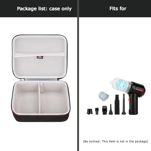 FBLFOBELI Hard EVA Carrying Case Compatible with for WOLFBOX/Meudeen/ZARIMI/COMOBELIEF Compressed Air Duster - Keyboard Cleaner for Office Canned Air Duster
