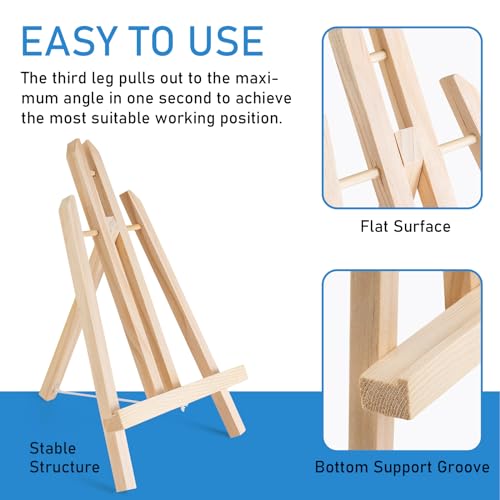 Falling in Art 12 Inch Tabletop Wood Display Easel Stand, 12 Pack - style: 12"- 12p