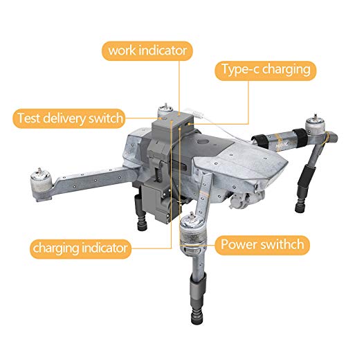 Hanatora Dual Drop Version Payload Airdrop Release Dropping Device for DJI Mavic Pro Drone,Air Drop Clip Delivery Transport Dropper System,Fishing Bait Hook Accessories Kit