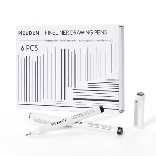 MEEDEN Micro Fineliner Drawing Pens: 0.9mm Needle Nib, 6 Pack, Black Ink - style: 0.9mm Needle Nib