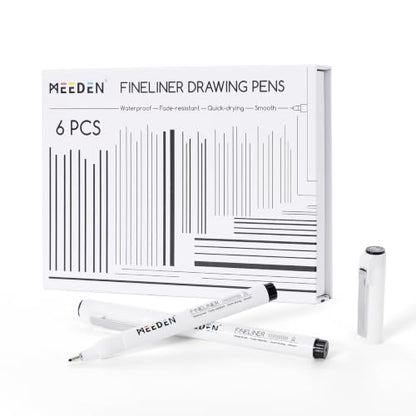 MEEDEN Micro Fineliner Drawing Pens: 0.9mm Needle Nib, 6 Pack, Black Ink - style: 0.9mm Needle Nib