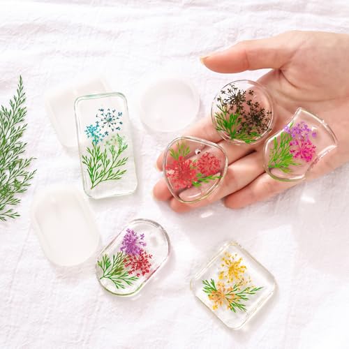 YODOYO 31-Cavity Flat Resin Molds with Holes for Keychains & Pendants