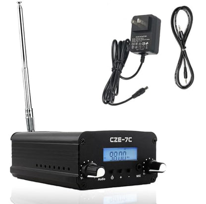 1W/7W Long Range FM Transmitter, FM Broadcast Transmitter with LCD