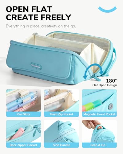 Four Candies 36PCS Mechanical Pencil Set with 624 Lead Refills (Light Blue) - color: Light Blue