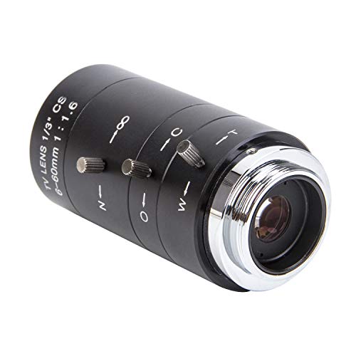 6-60mm 1/3" CS Lens CCTV Lens IR F1.6 Manual Zoom Manual Iris for CCTV CCD Camera - color: 6-60mm