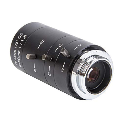 6-60mm 1/3" CS Lens CCTV Lens IR F1.6 Manual Zoom Manual Iris for CCTV CCD Camera - color: 6-60mm