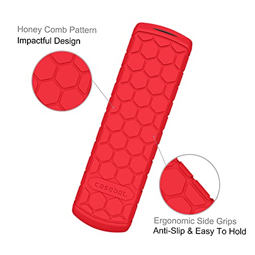 CaseBot Silicone Case for Alexa Voice Remote (2nd & 3rd Generation) - color: Red