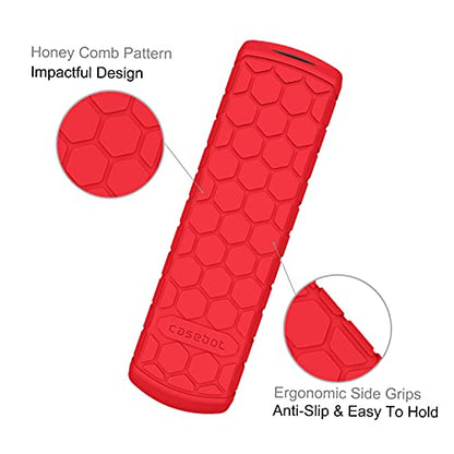 CaseBot Silicone Case for Alexa Voice Remote (2nd & 3rd Generation) - color: Red