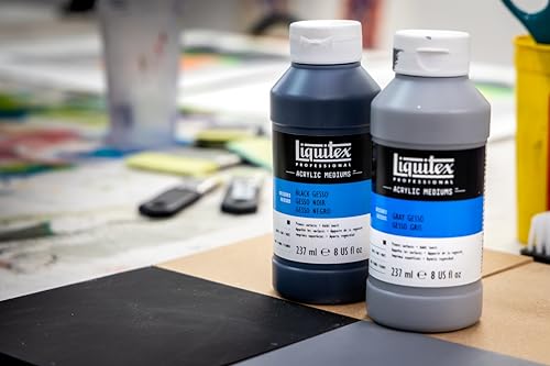 Liquitex Professional Gesso Surface Prep Medium, 237ml (8-oz), White - color: White, size: 8 Fl Oz (Pack of 1), style: 8-oz