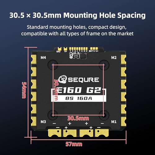 SEQURE E160 G2 160A 4in1 ESC Brushless 4-8S M3 for FPV Drones