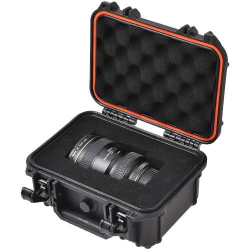 Tactix Hard Case S Waterproof Camera Protective Case IP65 Heavy-Duty with Custom Foam Insert, Fit Use of Drones, Camera, Equipments, Tools, 9.25"x7.48"x4.4" Black - size: S
