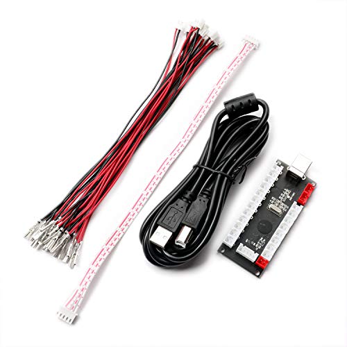 BEYEE Zero Delay Arcade USB Encoder PC to Joystick For MAME & Raspberry Pi Retropie Projects (5Pin+2.8mm) - size: 5Pin+2.8mm