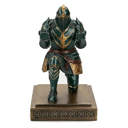 King's Guard Knight Pen Holder with a Letter Opener Desk Organizers Green - color: Green