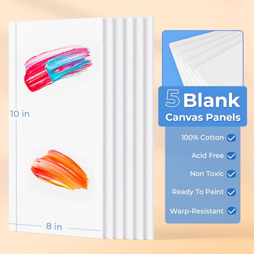 Nicpro 46PCS Acrylic Paint Canvas Set for Adults with 24 Paints (36ML) - color: 24 colors