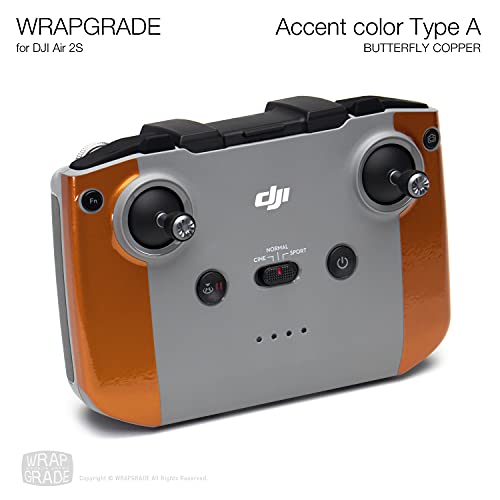 Wrapgrade Skin Compatible with DJI Air 2S | Accent Color A (Butterfly Copper) - color: BUTTERFLY COPPER