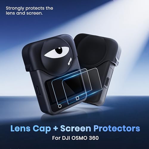 STARTRC PHOTO Lens Protector for DJI OSMO 360 Accessories, Lovely Silicone Lens Cap with Screen Protector Set