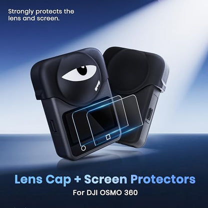 STARTRC PHOTO Lens Protector for DJI OSMO 360 Accessories, Lovely Silicone Lens Cap with Screen Protector Set