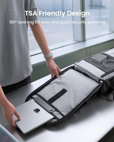 tomtoc Travel Backpack 40L, TSA Carry On Bag Flight Approved, PFAS Free - color: Black-ripstop, size: 40L