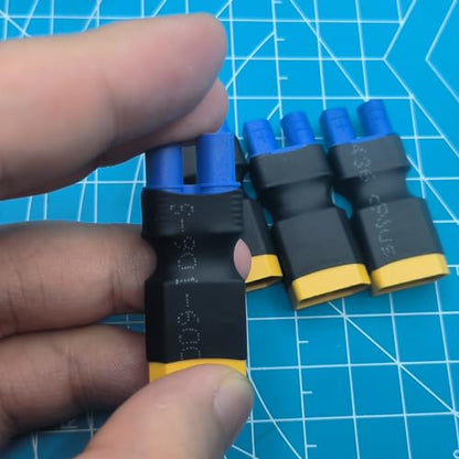 4pcs XT60 Male to EC3 Female Connectors - No Wires Adapter for RC LiPo Batteries and Chargers