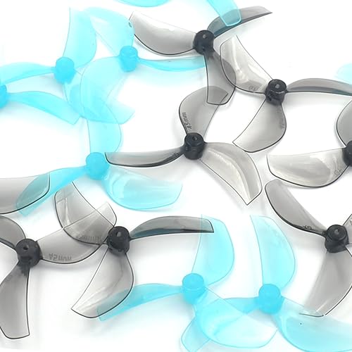 RC Propeller Gemfan 45mm 3-Blade Propeller for RC FPV Drone(Grey+Blue) - color: Grey+blue