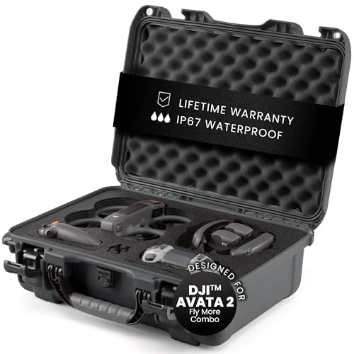 Nanuk 925 Waterproof Hard Case with Foam Insert for DJI Avata 2 Fly More Combo - Graphite