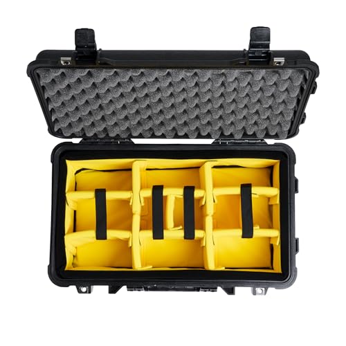Pelican 1510 Case with Padded Dividers (Black) - color: Black, style: With Padded Dividers