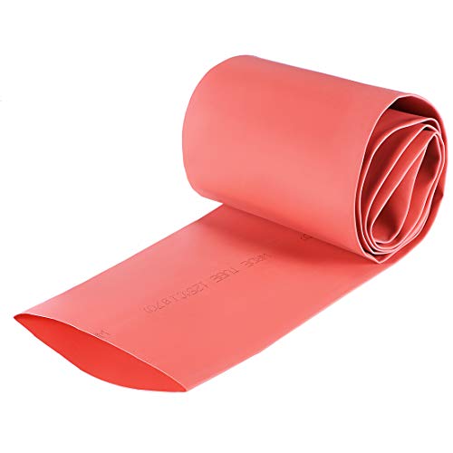 uxcell Heat Shrink Tubing, 70mm Dia 113mm Flat Width 2:1 Rate Shrinkable Tube Cable Sleeve 1m - Red - color: Red, size: 70mm