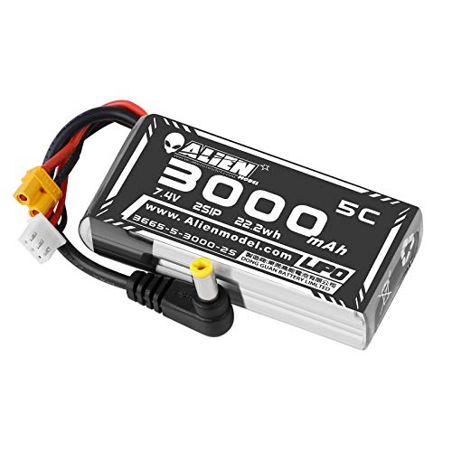 3000mAh 2S LiPo Fatshark FPV Goggles Battery 7.4V with XT30/DC5.5 Plug