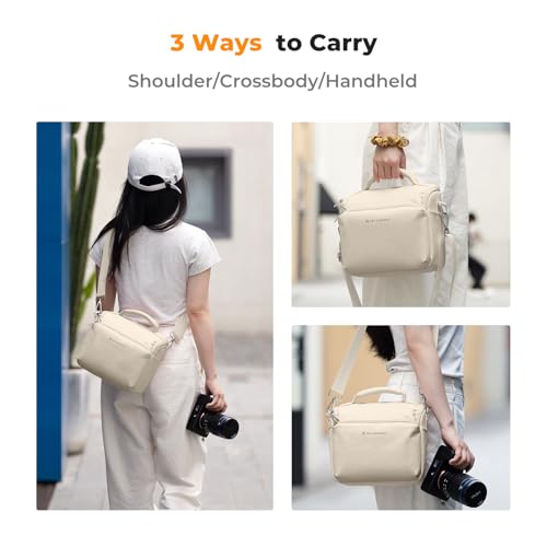 K&F CONCEPT Camera Sling Bag Small Crossbody Case - color: 03-Beige