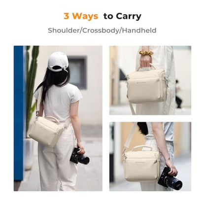 K&F CONCEPT Camera Sling Bag Small Crossbody Case - color: 03-Beige