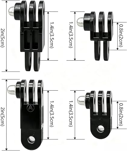 Universal Action Camera Accessory Kit, Curved & Flat Adhesive Sticky Mounts, Quick Release & J-Hook Buckle Mounts, 3-Way Pivot Arms and Thumb Screws