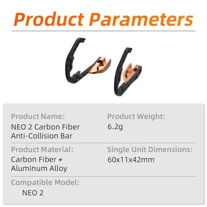 Gimbal Impact Guards for DJI Neo 2, Impact Protection Bars, Scratch-Proof Shell Front Cover Kit, Drone Camera Lens Accessory