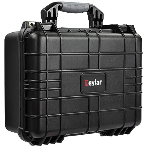 Eylar Standard 16" Gear, Equipment, Hard Camera Case Waterproof with Foam TSA Standards - color: Black