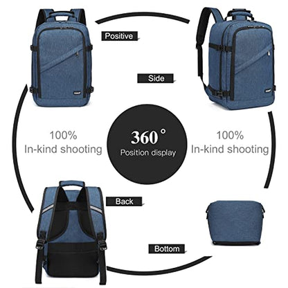 Kono Travel Backpack Airline Approved Under Seat Personal Item Bag - color: Navy, size: Small